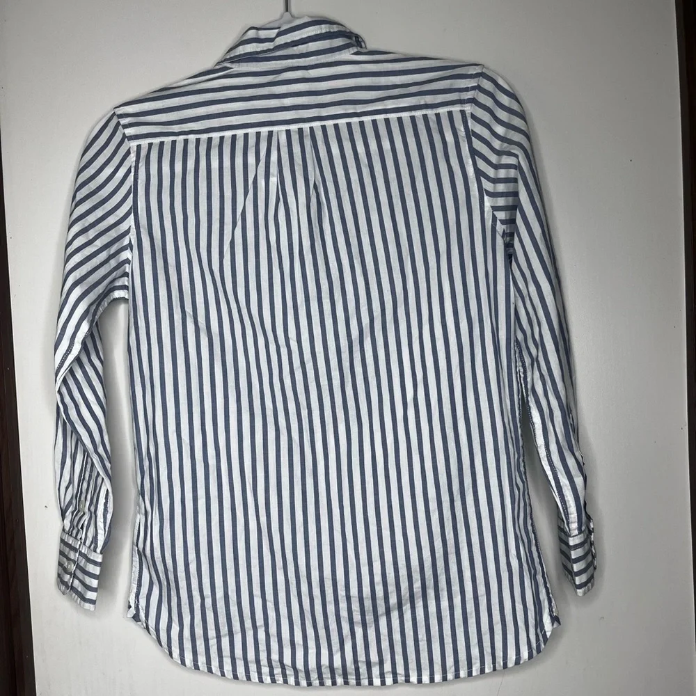 GAP KIDS Blue and White Striped Button Down Shirt